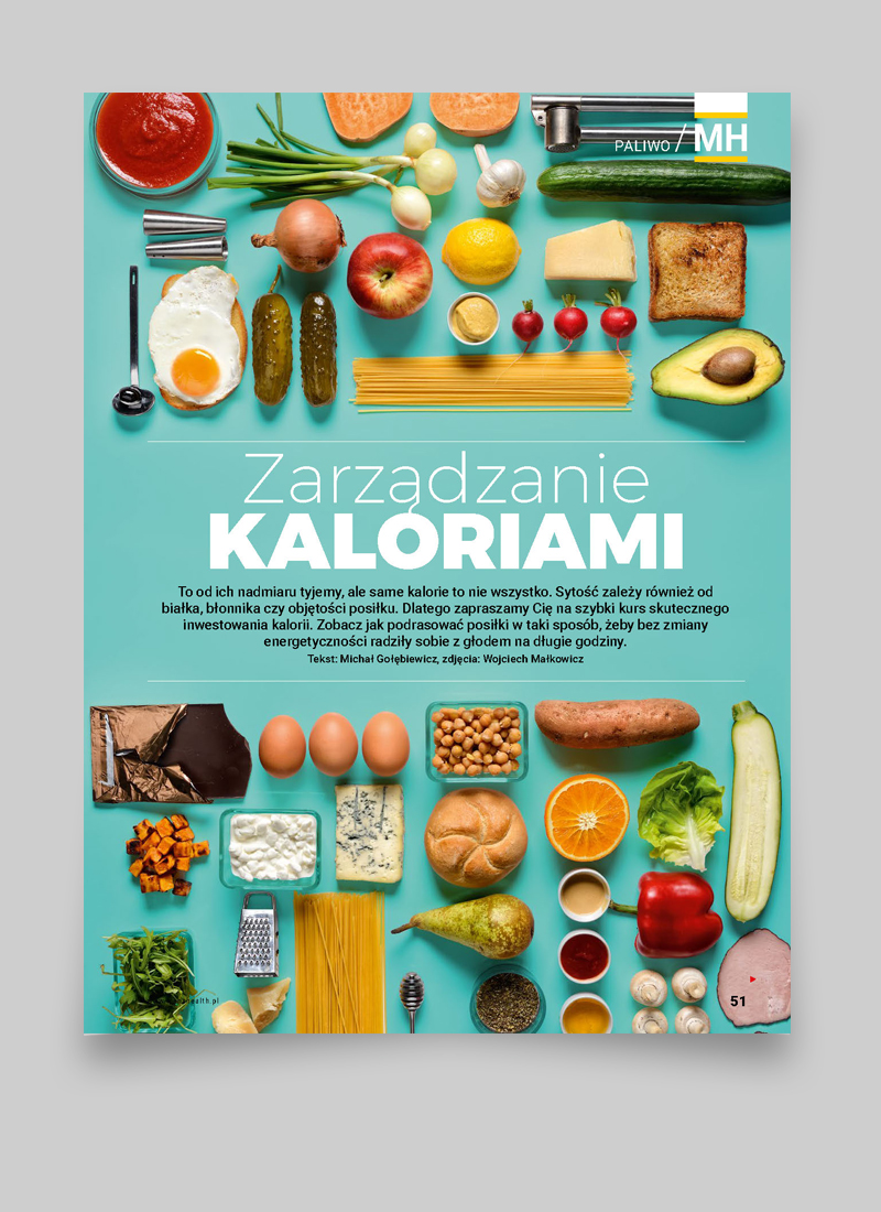 projekt dla Men's Health, projekt magazynu lifestylowego, projektowanie graficzne