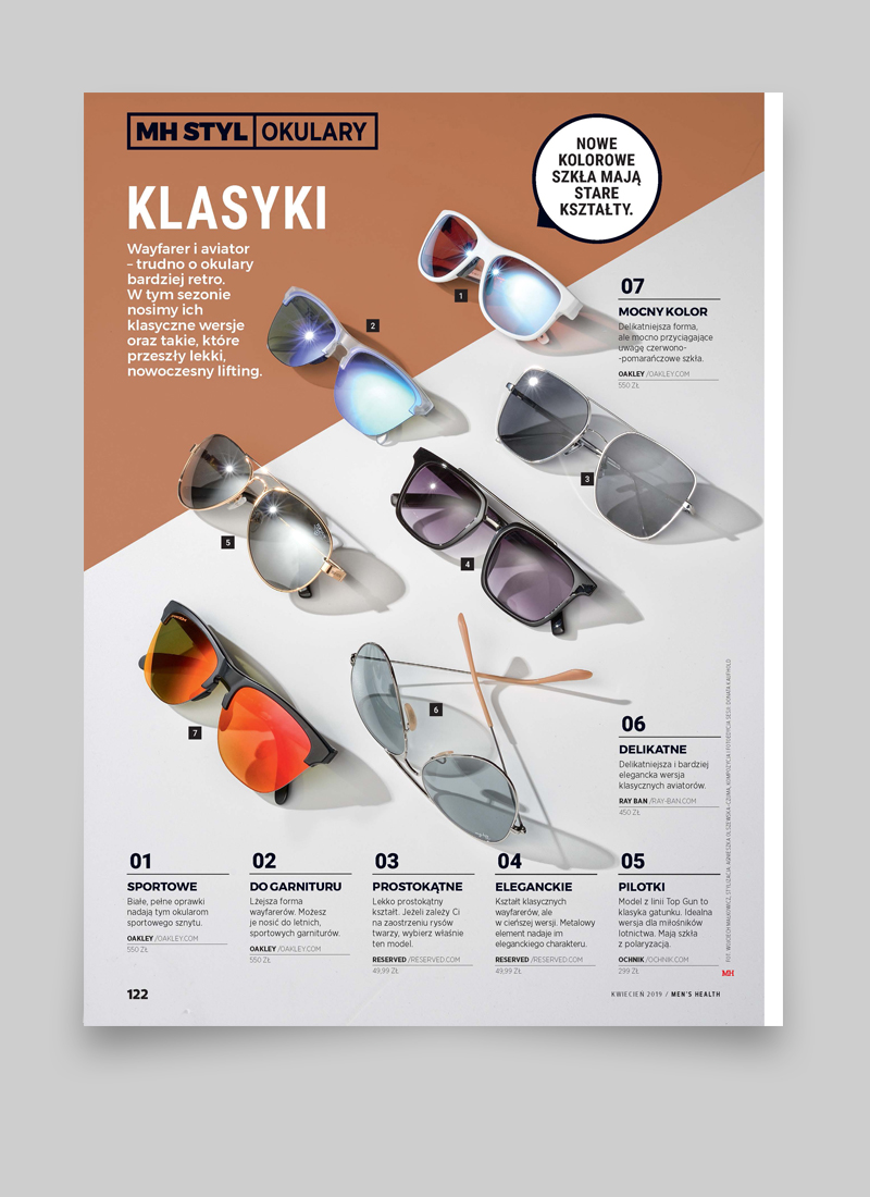 projekt dla Men's Health, projekt magazynu lifestylowego, projektowanie graficzne